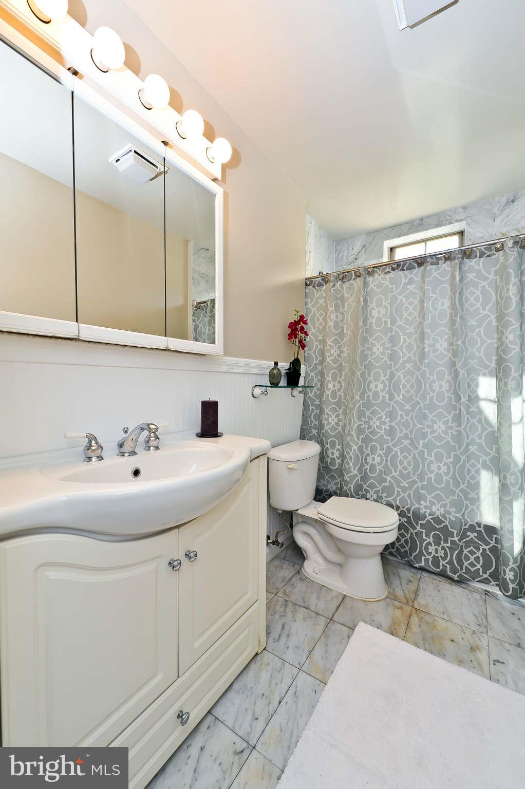 1401 Columbia Road Northwest, Unit 302 Washington, DC 20009 - Photo 21 of 30 a bathroom with a sink a toilet and shower