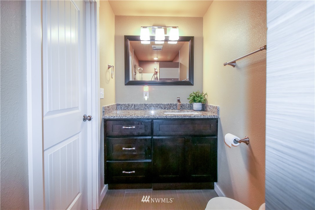 27615 Webster Road East Graham, WA 98338 - Photo 26 of 36 a bathroom with a sink and a mirror