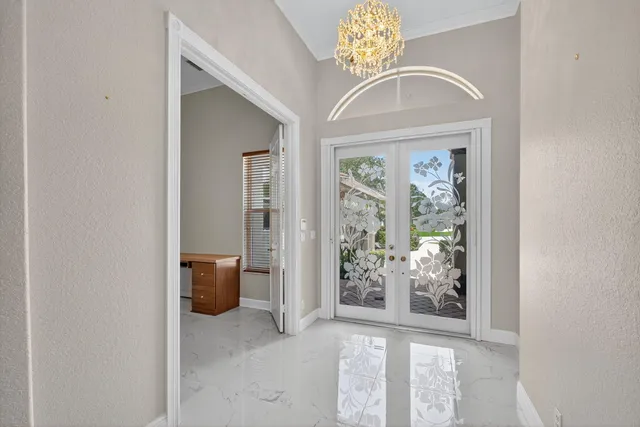 a room with window and outdoor view