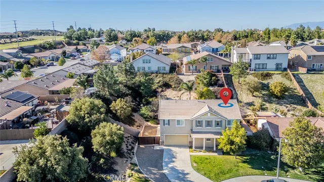 an aerial view of multiple house