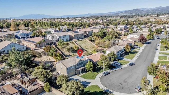 an aerial view of multiple house