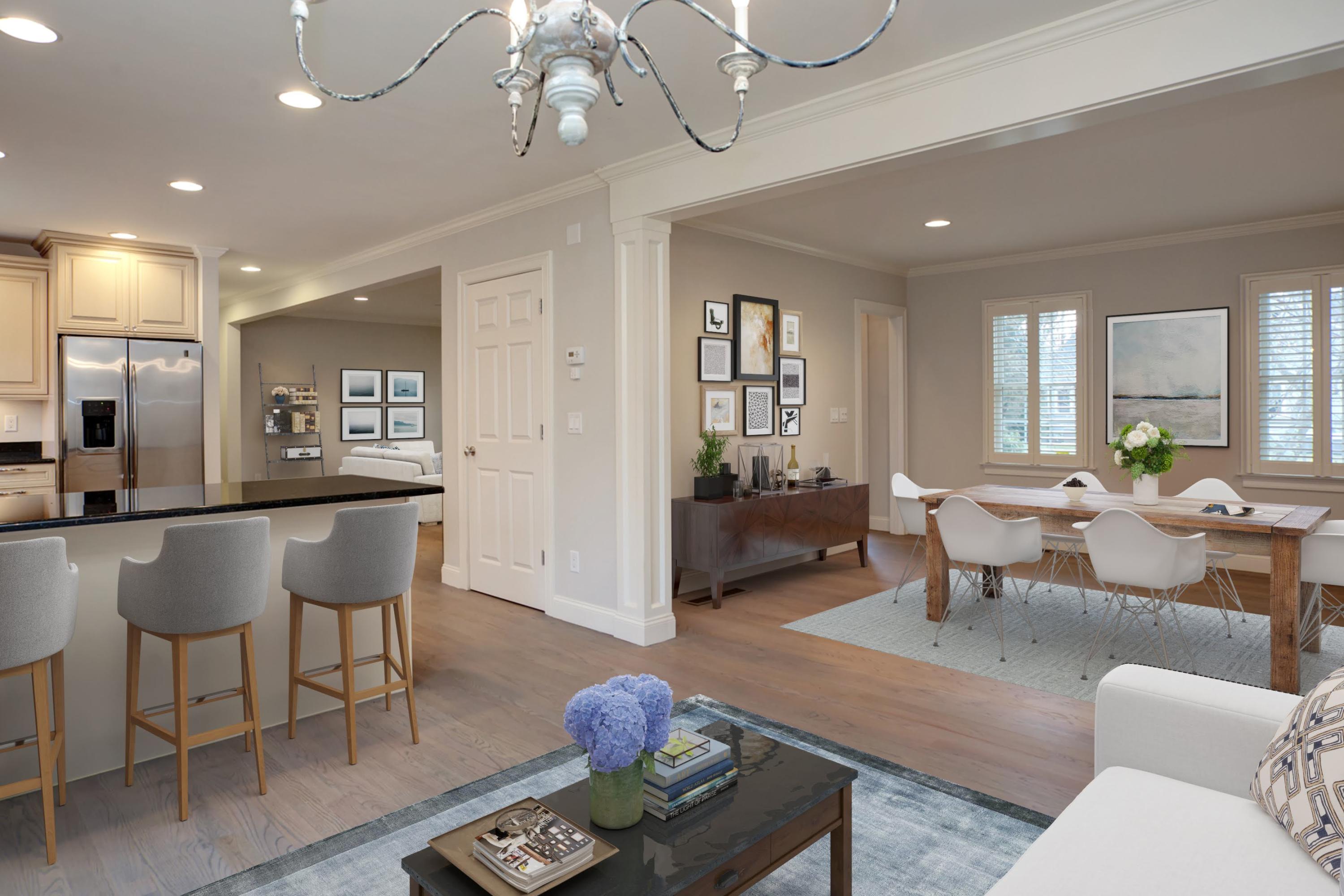 10 Barnard Road Osterville, MA 02655 - Photo 7 of 37 a living room with furniture a chandelier and a dining table