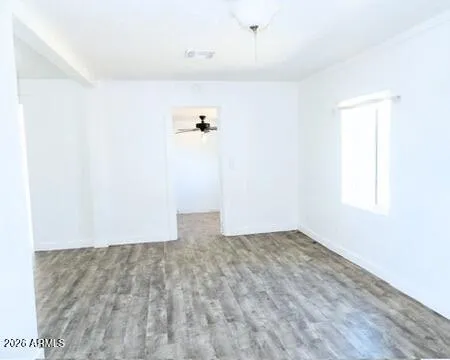 an empty room with a empty space