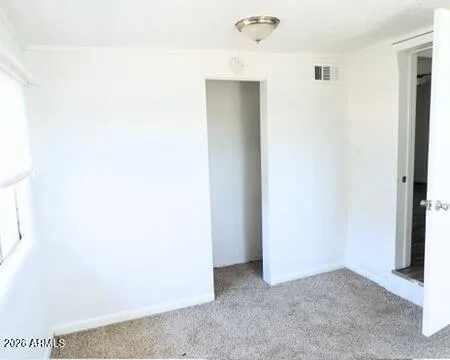 an empty room with a window