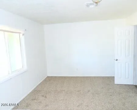 a view of a room with cabinet