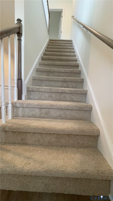 4944 Bailey Woods Lane Midlothian, VA 23112 - Photo 29 of 50 a view of staircase with white walls and windows