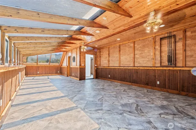 a view of an indoor swimming pool