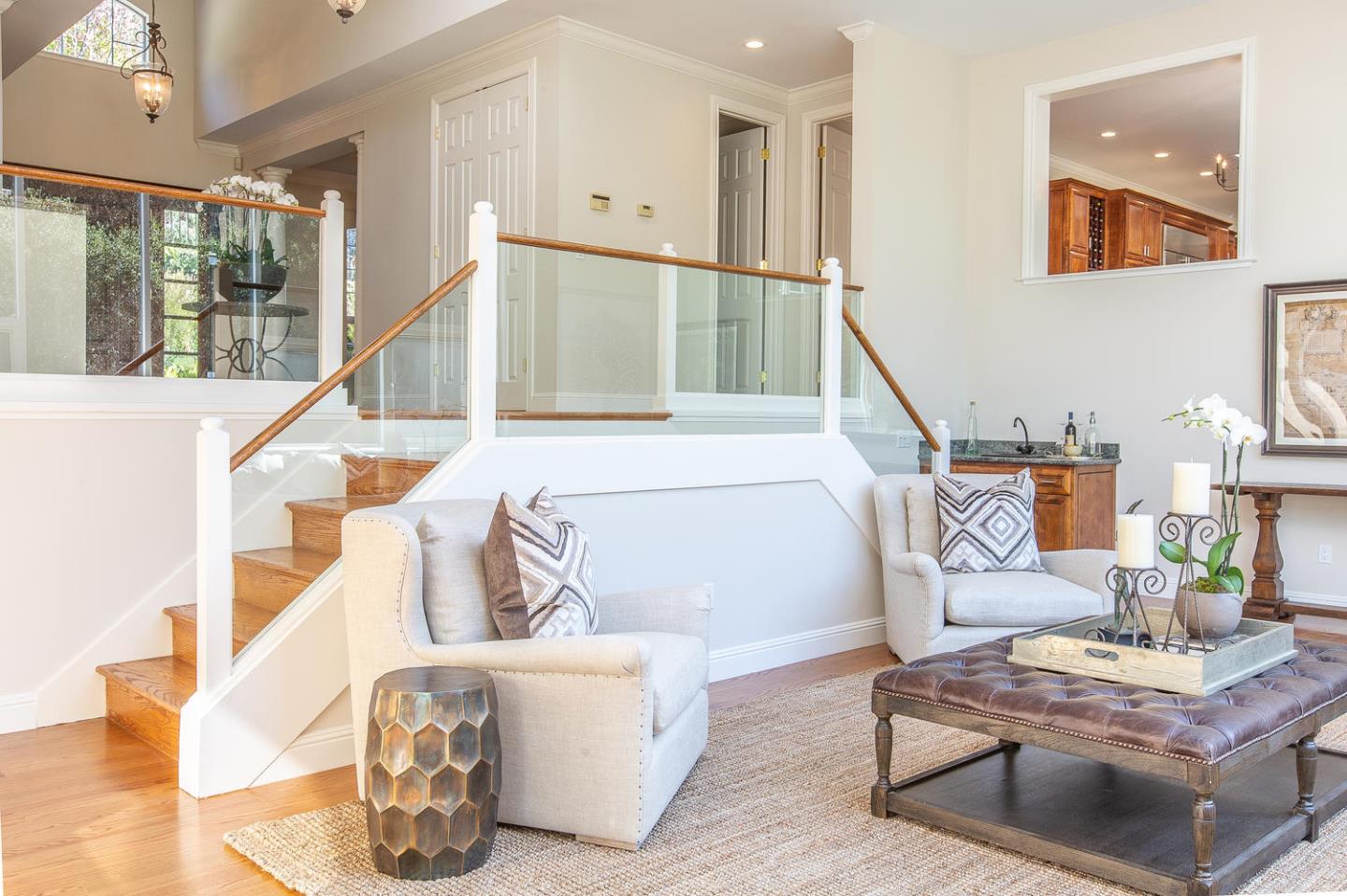 730 Chateau Drive Hillsborough, CA 94010 - Photo 14 of 48 a living room with furniture and wooden floor