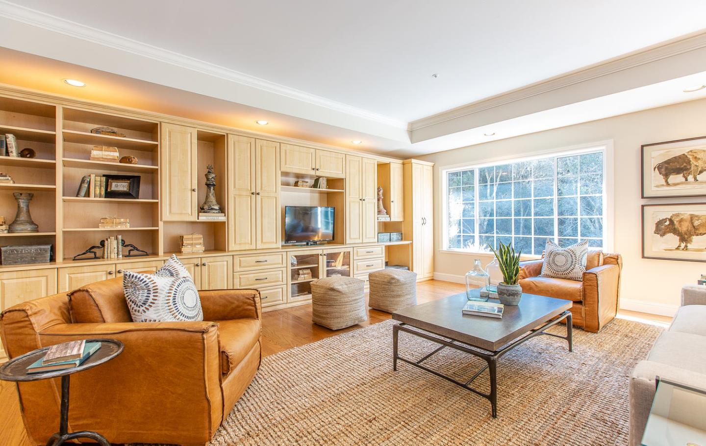 730 Chateau Drive Hillsborough, CA 94010 - Photo 27 of 48 a living room with furniture a rug and a window