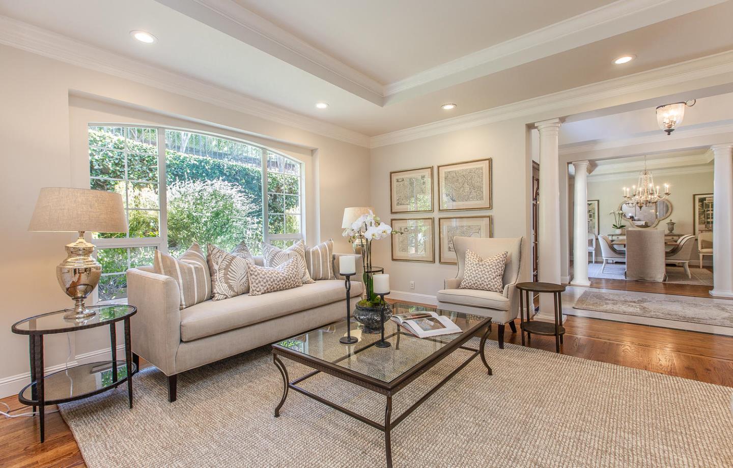 730 Chateau Drive Hillsborough, CA 94010 - Photo 7 of 48 a living room with furniture and a large window