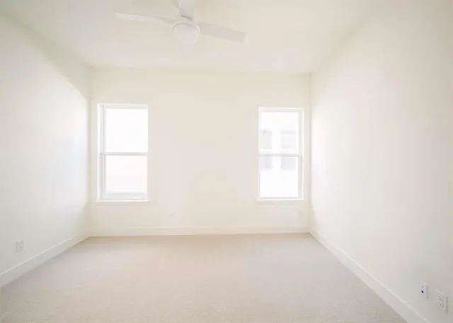 an empty room with a window