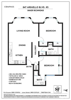 $999,000 | 847 Arguello Boulevard, Unit 5, San Francisco, CA 94118