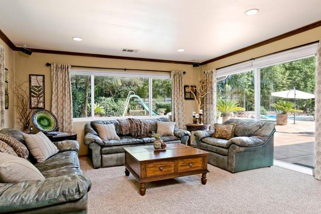 1732 South Rice Road Ojai, CA 93023 - Photo 4 of 28 a living room with furniture and a large window