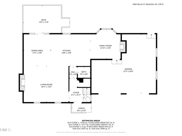 $589,000 | 1609 Falls Court, Raleigh, NC 27615