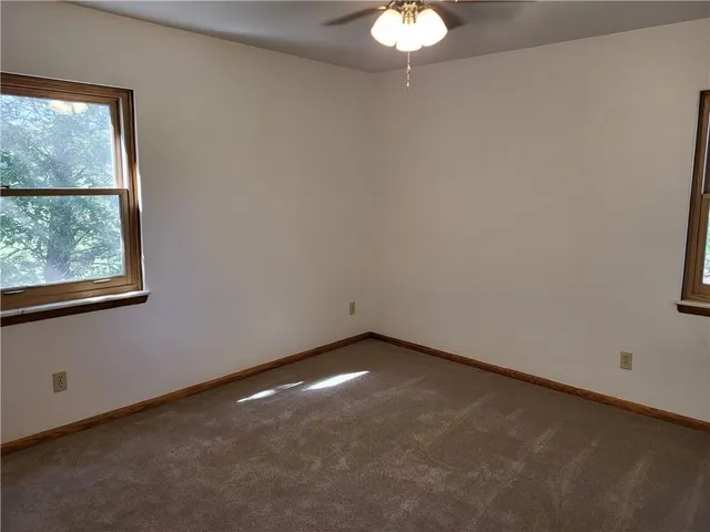 an empty room with a window