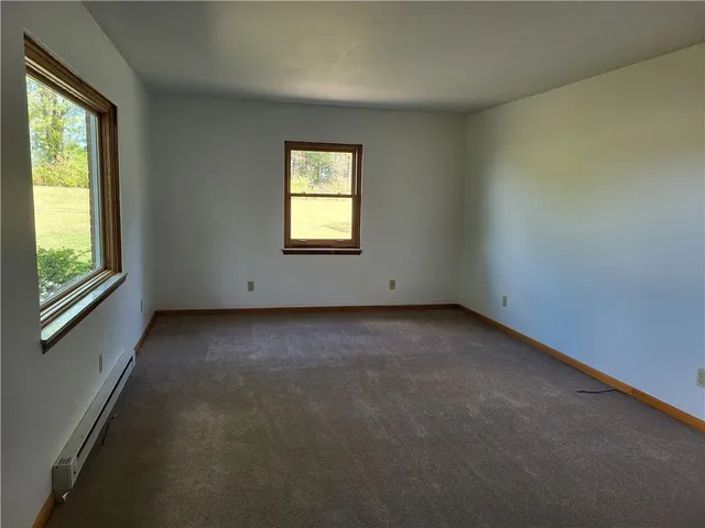 an empty room with a window