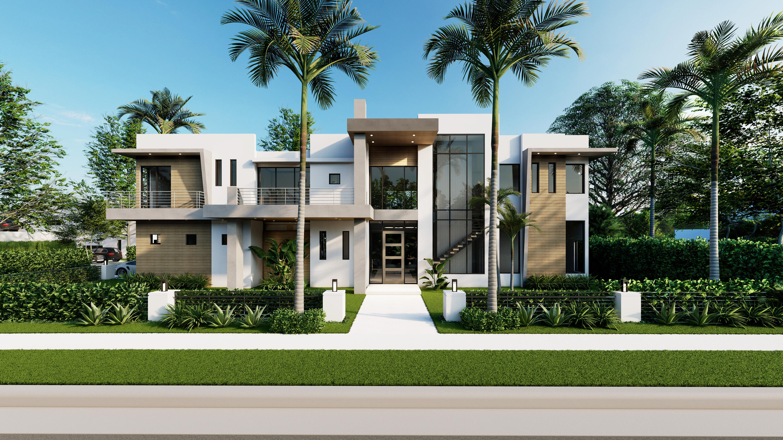 498 Northeast Mizner Boulevard Boca Raton, FL 33432 - Photo 1 of 10 a view of a house with a yard and palm trees