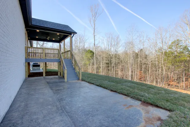 a house view with a garden space