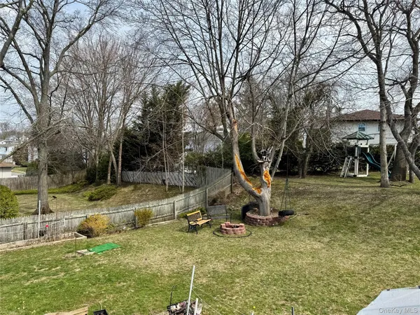 a view of a park with swings