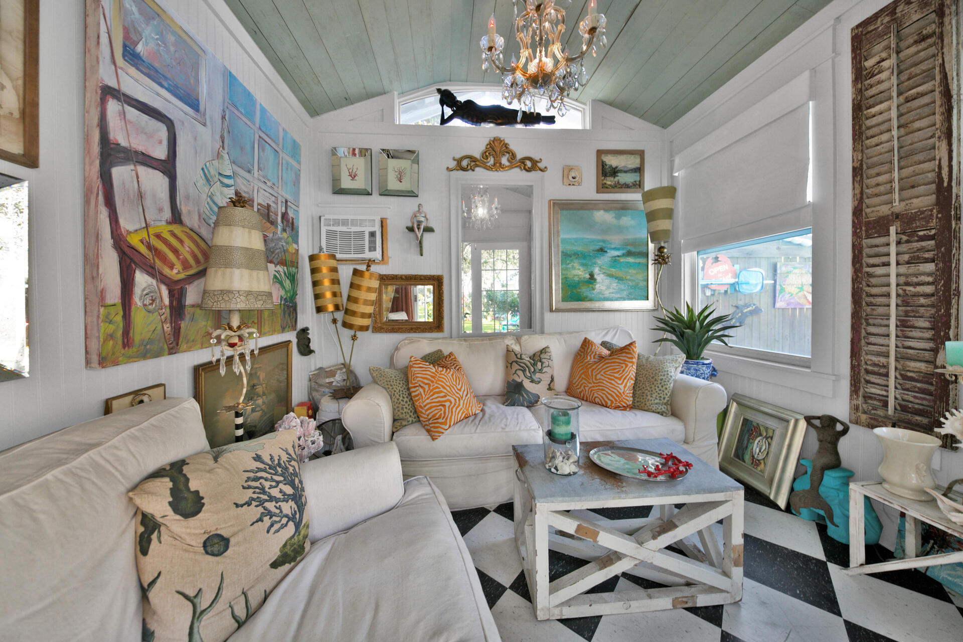 Undisclosed Address Santa Rosa Beach, FL 32459 - Photo 24 of 30 a living room with furniture fireplace and a large window