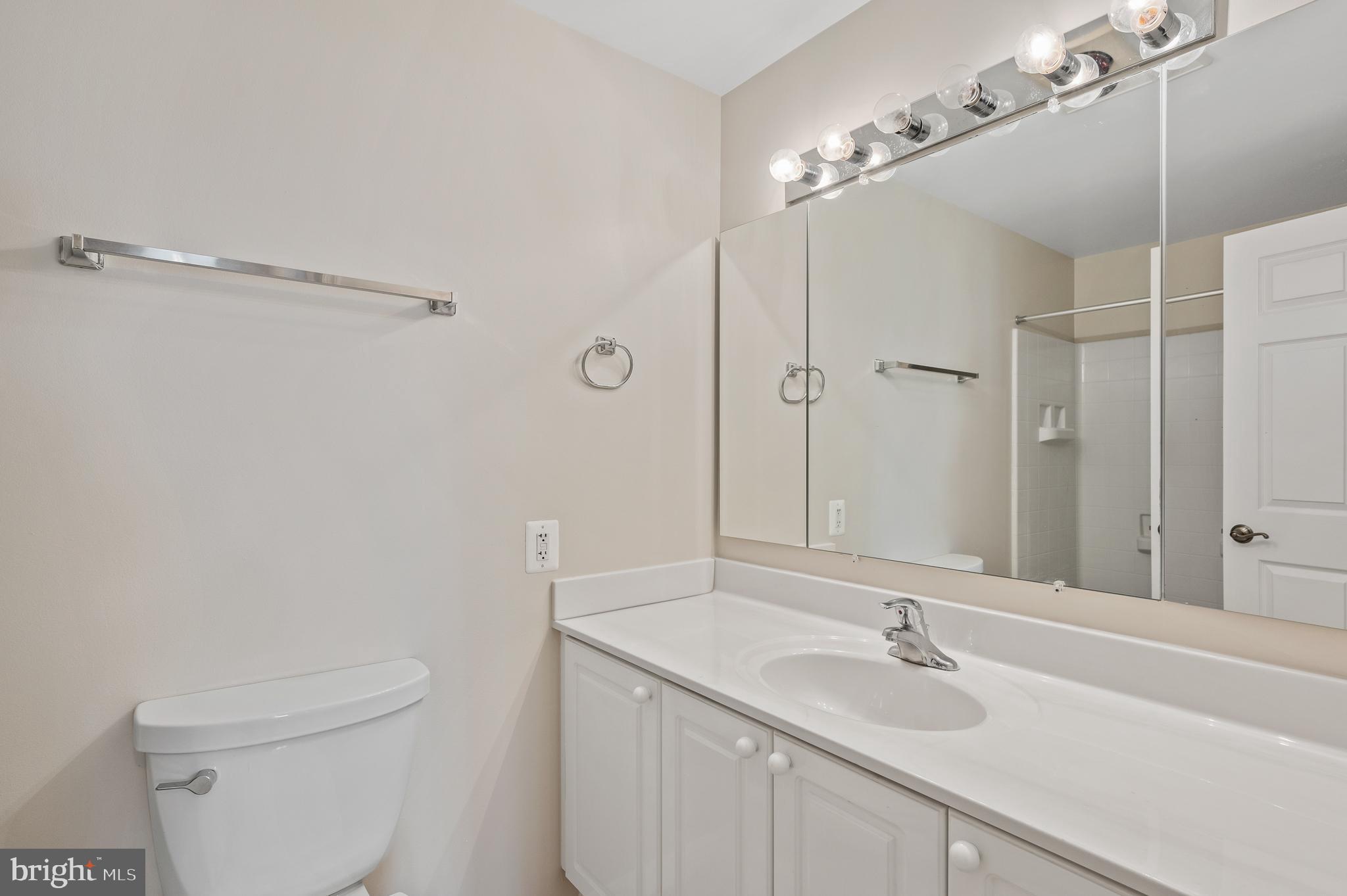 19355 Cypress Ridge Terrace, Unit 821 Leesburg, VA 20176 - Photo 19 of 27 a bathroom with a sink a toilet and shower