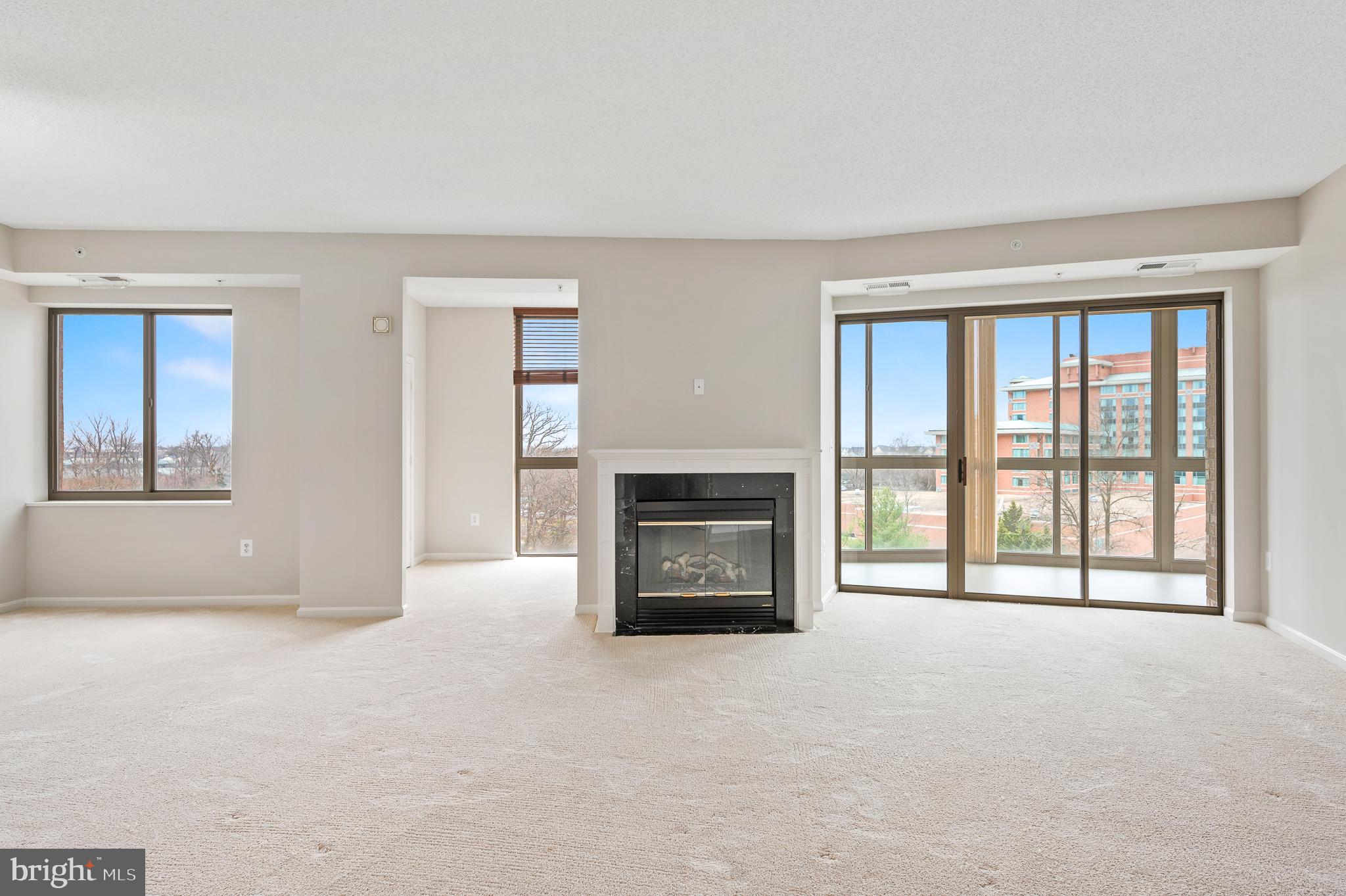 19355 Cypress Ridge Terrace, Unit 821 Leesburg, VA 20176 - Photo 2 of 27 a view of an empty room with a fireplace and a window