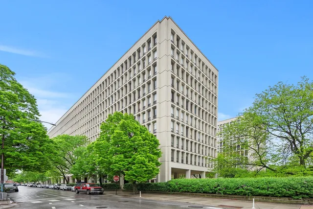 a front view of a building