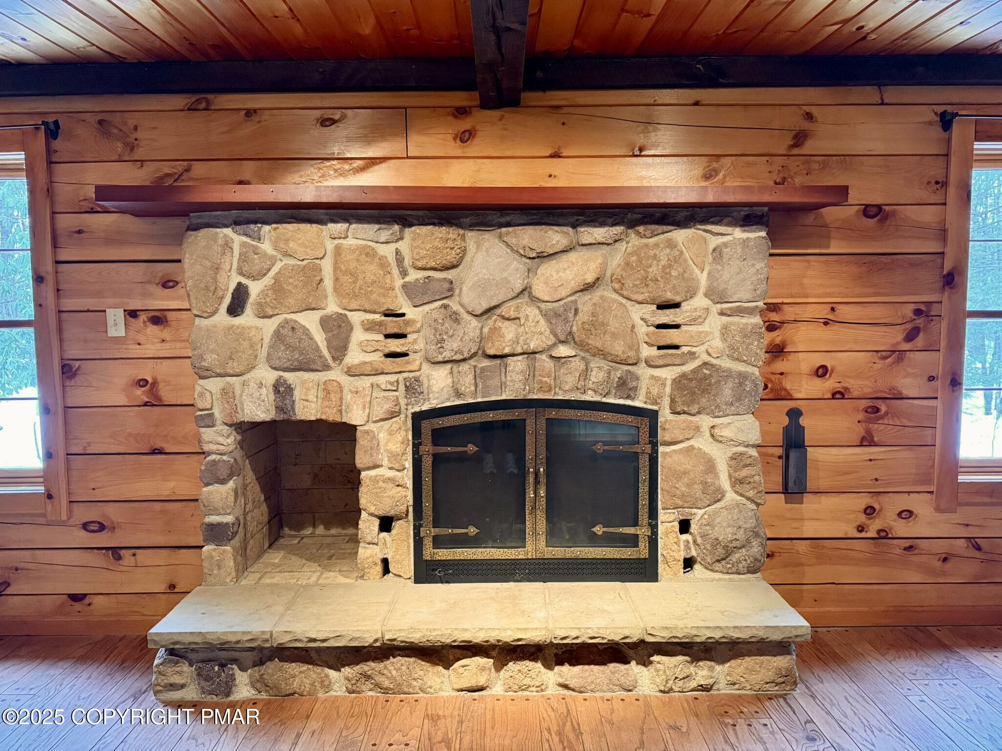 992 South Old Stage Road Albrightsville, PA 18210 - Photo 11 of 86 Stone Wood Burning Fireplace