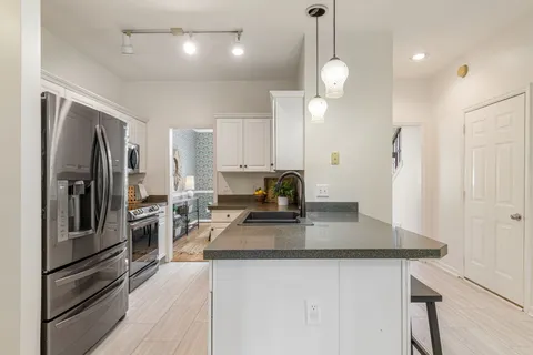 a room with furniture