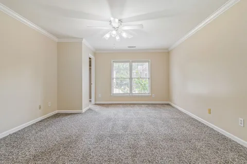 an empty room with a window