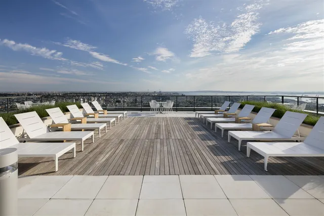 a store with an outdoor seating