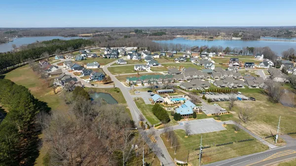 an aerial view of a city