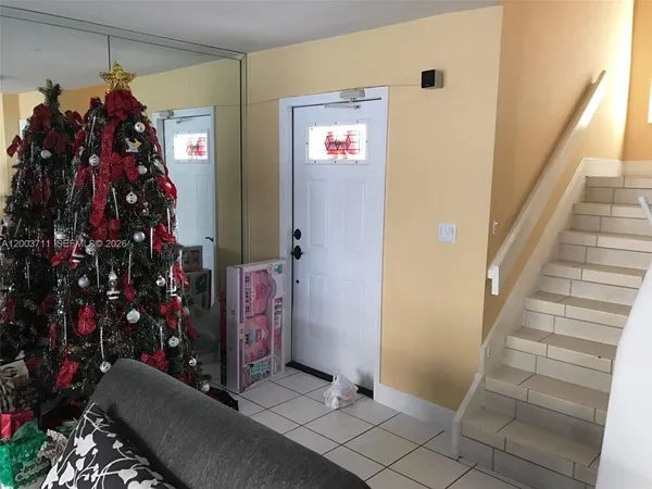 a view of a bedroom from a window