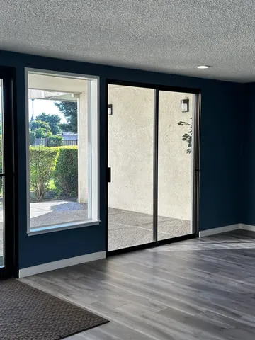 a bathroom with a window