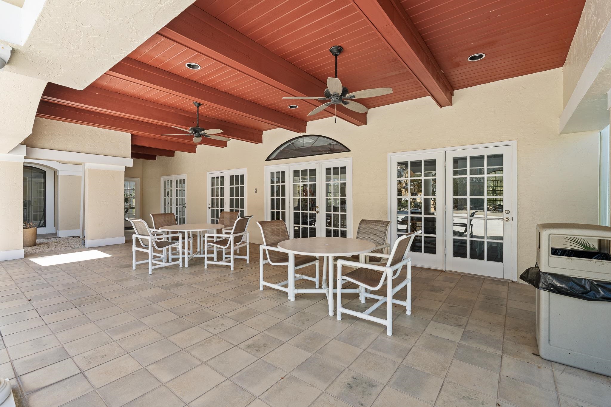 3425 Haley Pointe Road St. Augustine, FL 32084 - Photo 57 of 71 View of patio / terrace featuring outdoor dining area, french doors, and a ceiling fan
