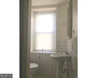 a bathroom with a window