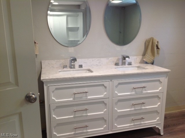 4601 Grayton Road Cleveland, OH 44135 - Photo 20 of 31 Brand new bathroom featuring dual bowl vanity, mirror and walk-in shower