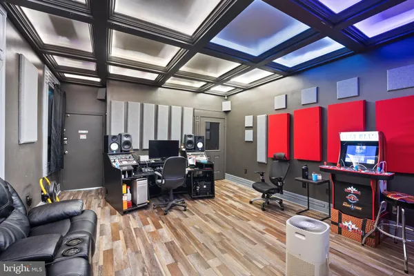 a room with furniture