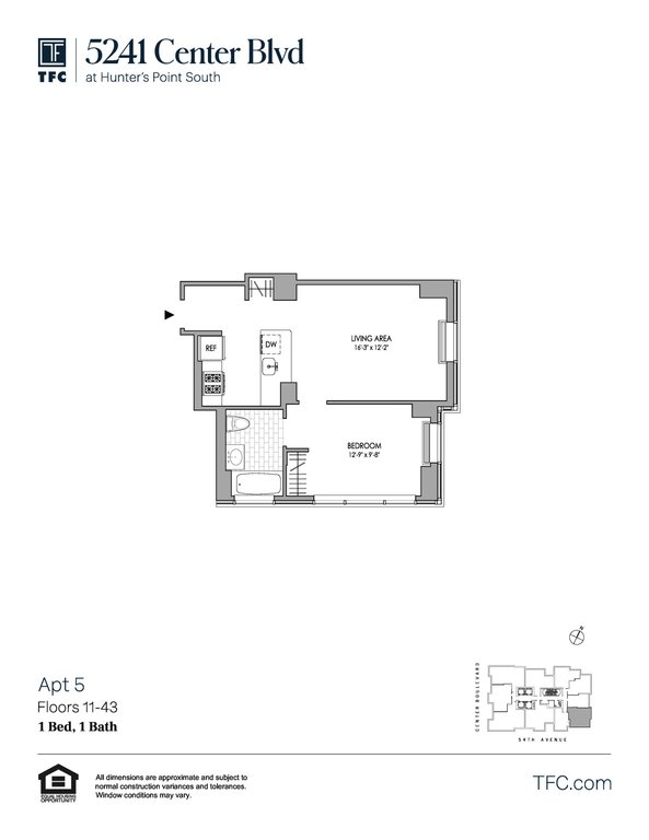 52-41 Center Boulevard, Unit 4105 Queens, NY 11101 - Photo 1 of 1 floorplan