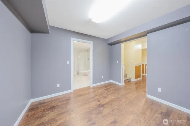 wooden floor and windows in a room