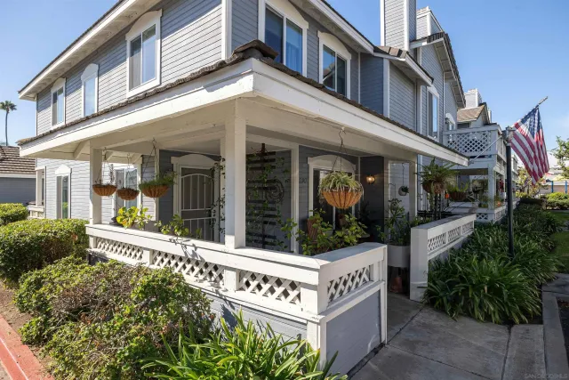a view of a building with a garden