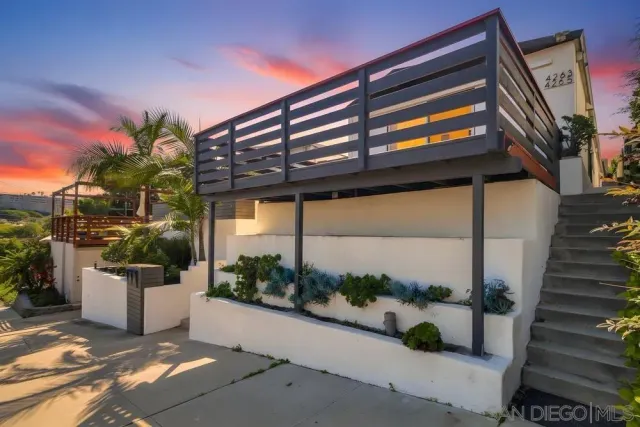 a street view along with potted plants