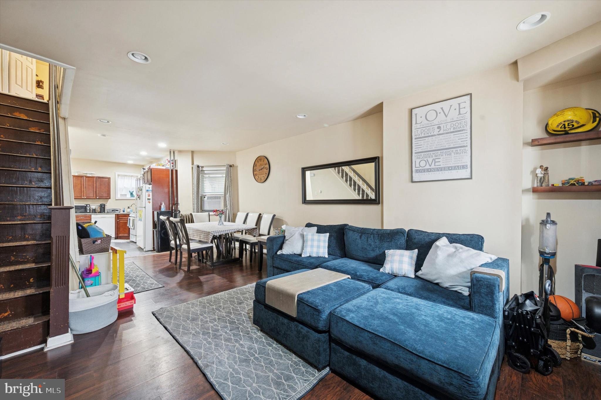 1404 North Felton Street Philadelphia, PA 19151 - Photo 2 of 15 a living room with furniture and wooden floor