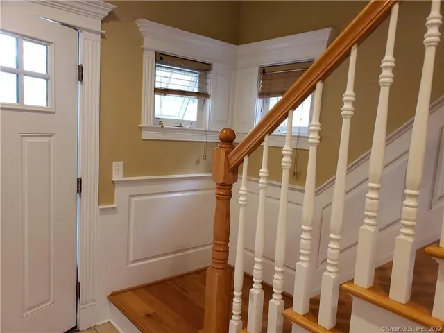 a view of an entryway with staircase