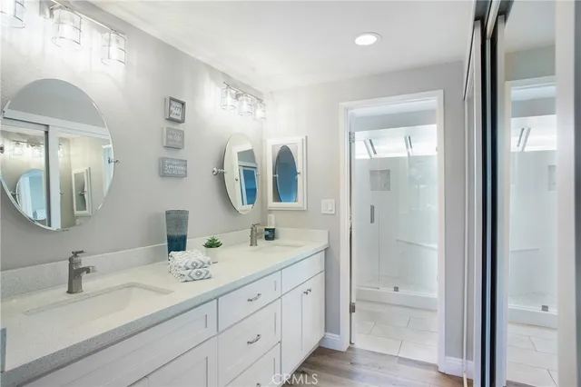 a bedroom with a bed and furniture