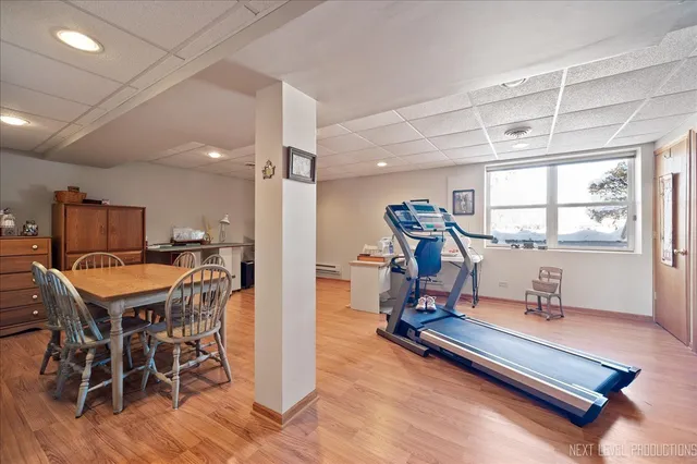 a view of a road with an outdoor space