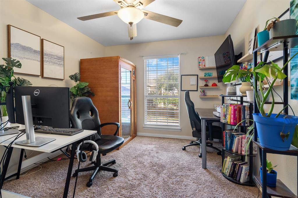 1017 Tanglewood Lane Flower Mound, TX 75028 - Photo 28 of 38 A dedicated office gives you the quiet and focus you need to work from home in comfort.