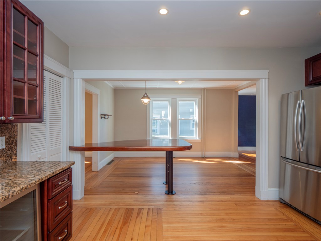 573 Spring Street Newport, RI 02840 - Photo 20 of 50 Kitchen & view to dining area & adjacent rooms