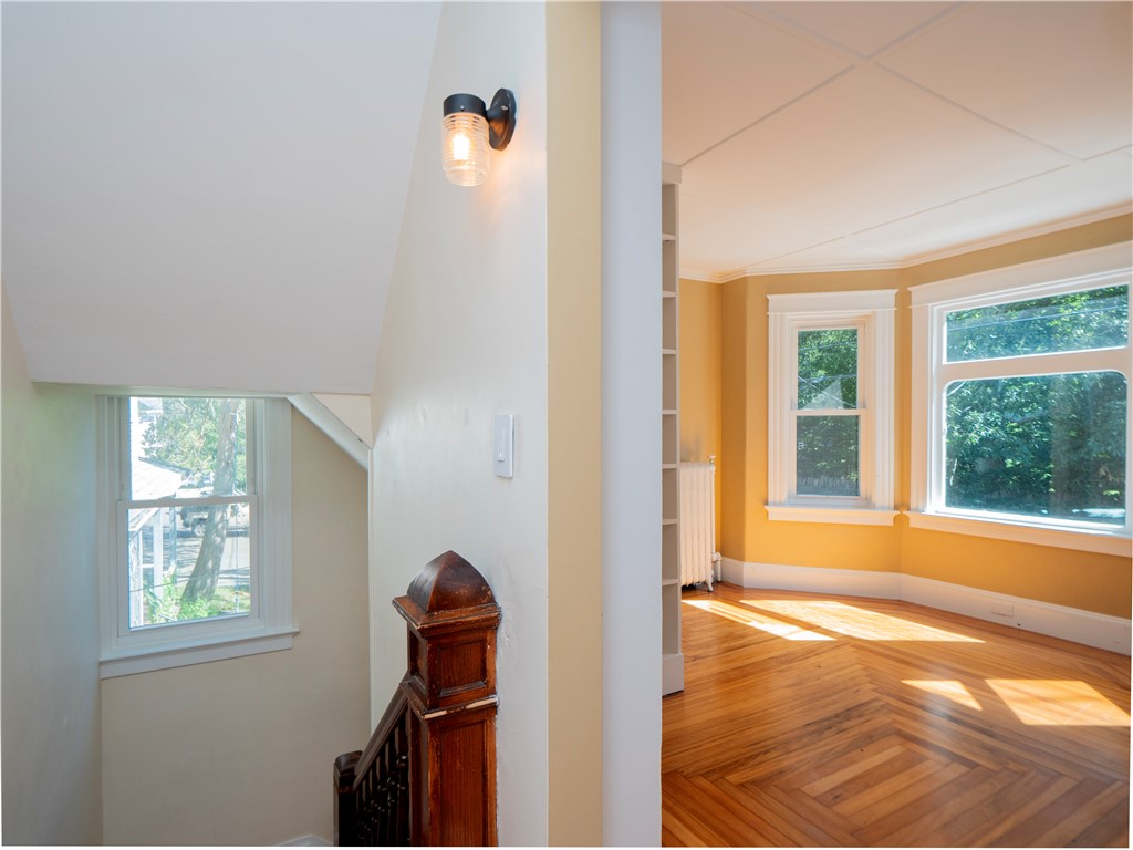 573 Spring Street Newport, RI 02840 - Photo 36 of 50 Second Floor sitting room or office with stairway to 3rd floor bedrooms