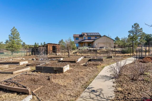 a view of a deck with a backyard